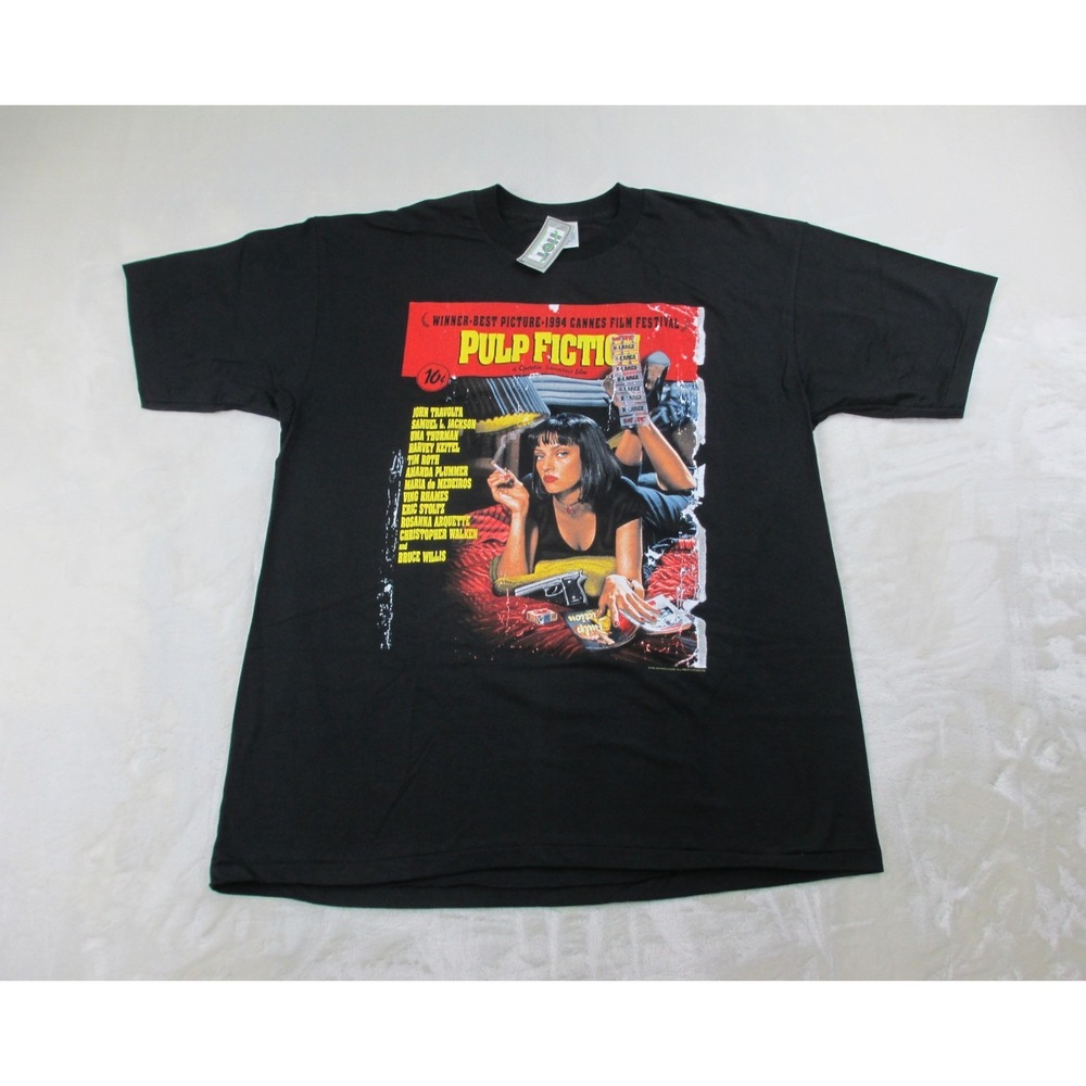 DEADSTOCK NEW VINTAGE Pulp Fiction Shirt Mens Extra Large Black Movie Promo 94*